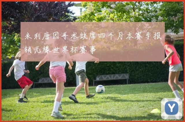 米利唐因手术缺席四个月本赛季报销无缘世界杯赛事